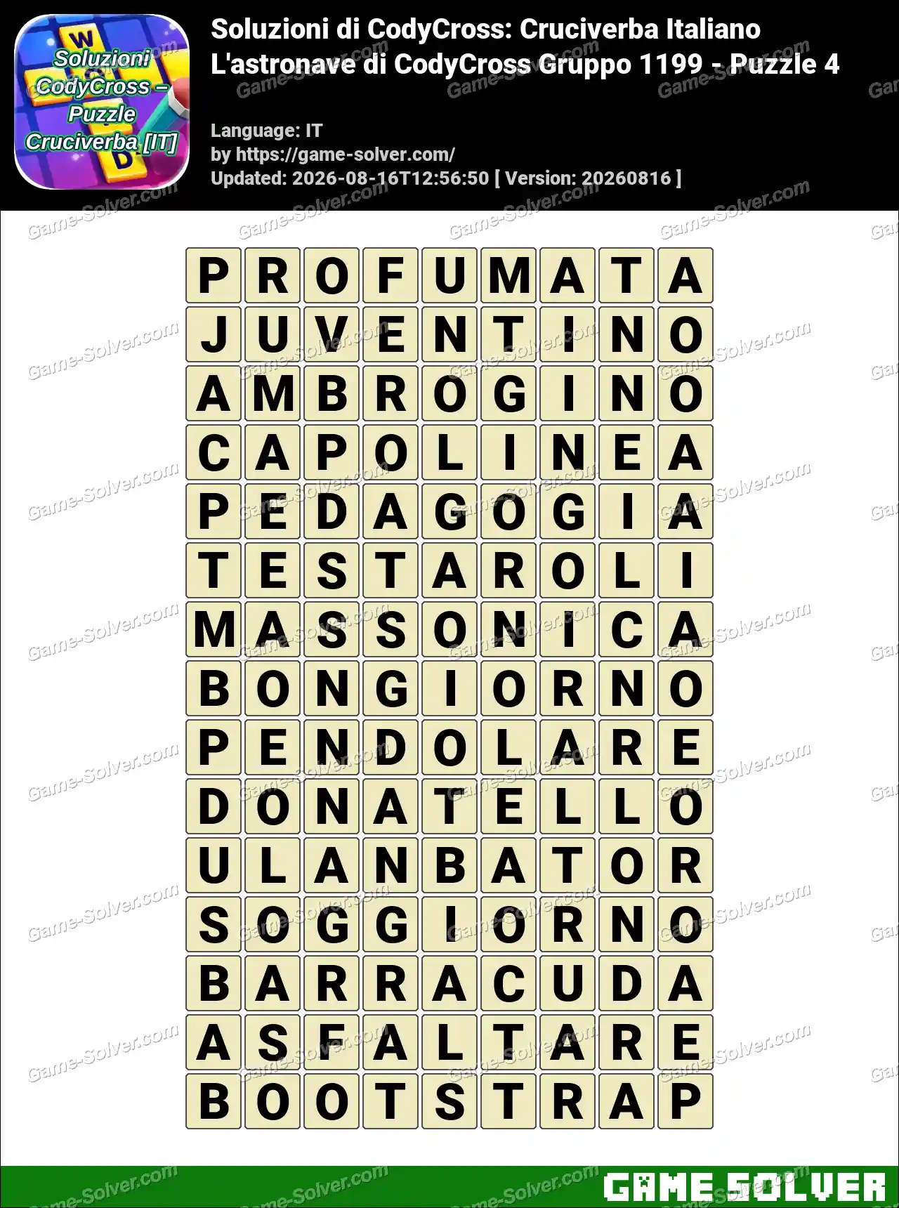 Soluzioni di CodyCross: Cruciverba Italiano L’astronave di CodyCross Gruppo 1199 – Puzzle 4